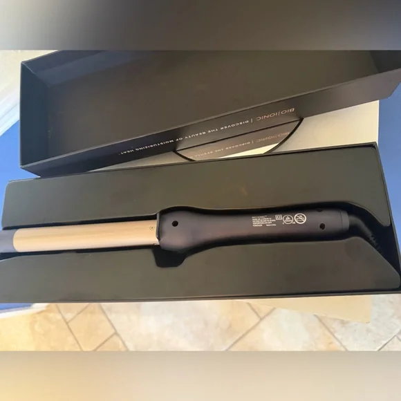 Bio Ionic Gold Pro 1" Curling Wand - Rose Gold Barrel Curling Iron Hair Health - Picture 10 of 15